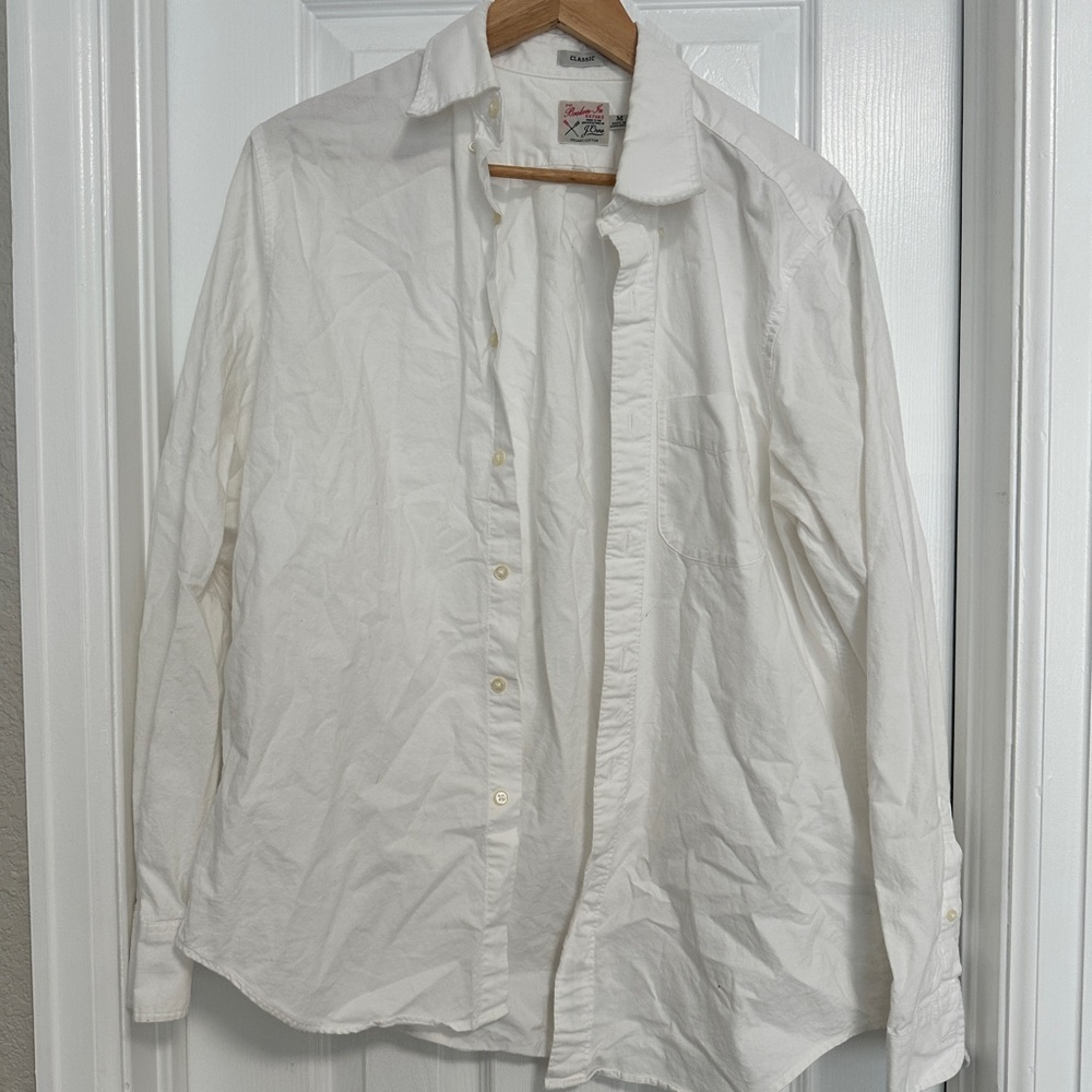 J. Crew White Casual Button Down Shirt